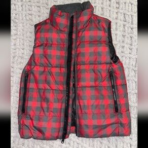Gap Women's Red and Gray Puffer Vest